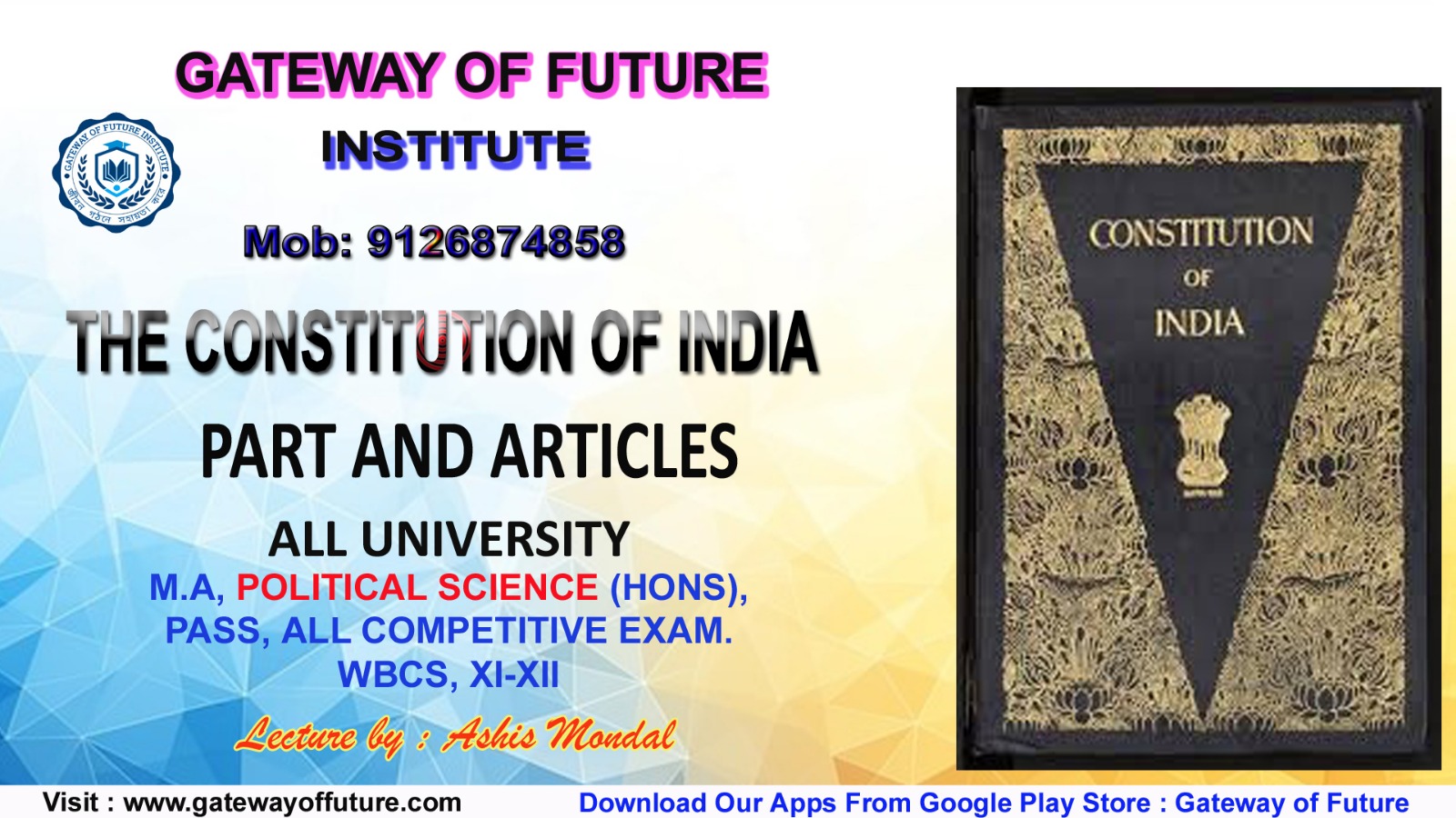 ARTICLE AND PARTS OF INDIAN CONSTITUTION